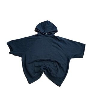Fear of God Essentials cutoff sleeve hoodie/oversized black